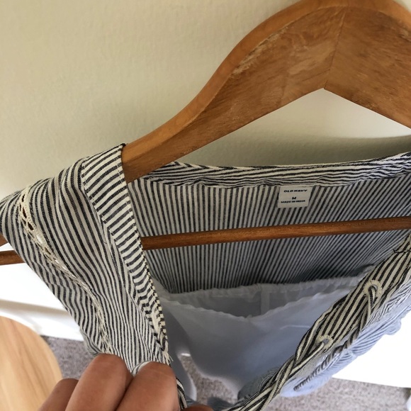 Navy and White striped linen dress - Picture 8 of 8